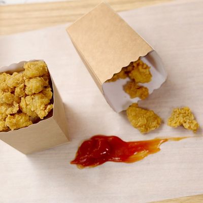 Pudełko na popcorn z biodegradowalnych naczyń jednorazowych z otwartym wierzchem CMYK Nuggets
