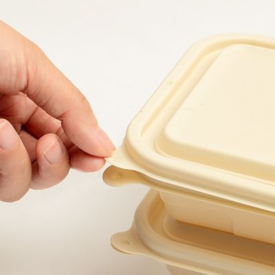Jednorazowe kompostowalne pudełko na lunch z mączki kukurydzianej o pojemności 500-600 ml, opakowanie na szybkie jedzenie